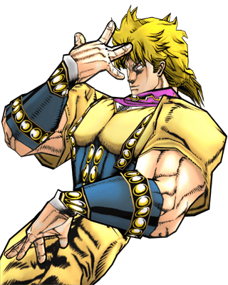 DIO's standing on roof pose in manga, anime, games and OVA :  r/StardustCrusaders