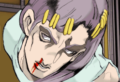 Scolippi as he appears in one of the Story Dramas in GioGio's Bizarre Adventure