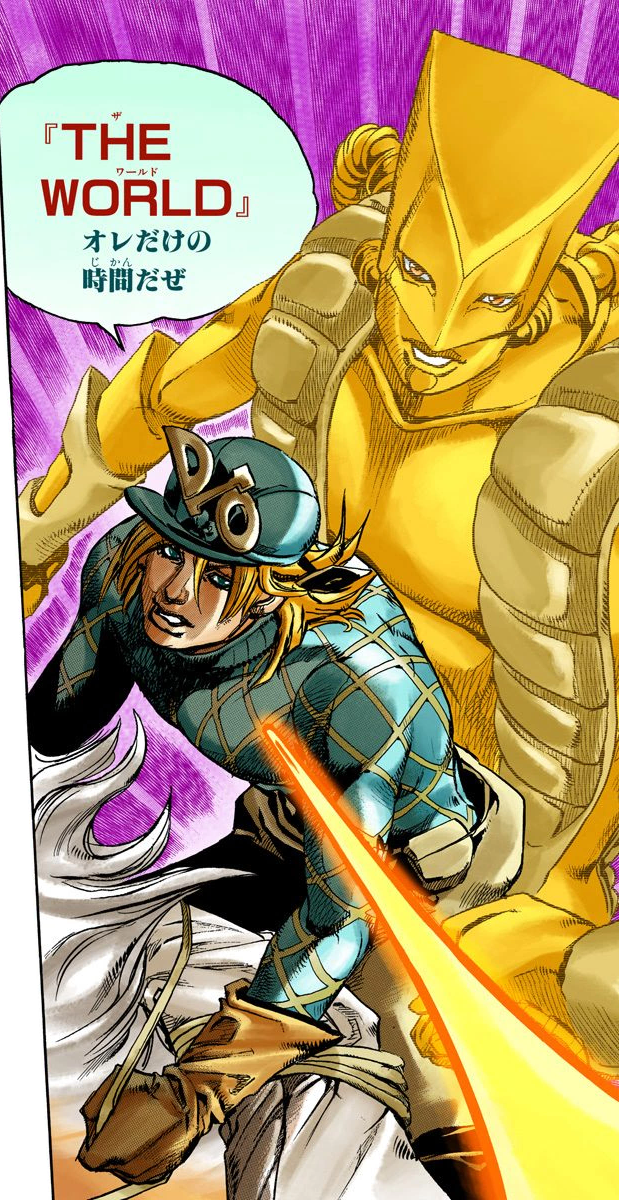 In JoJo's Bizarre Adventures, how does Dio with The World fare in