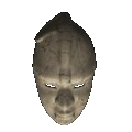 Uma Máscara de Pedra girante que servia de ícone de carregamento para o site