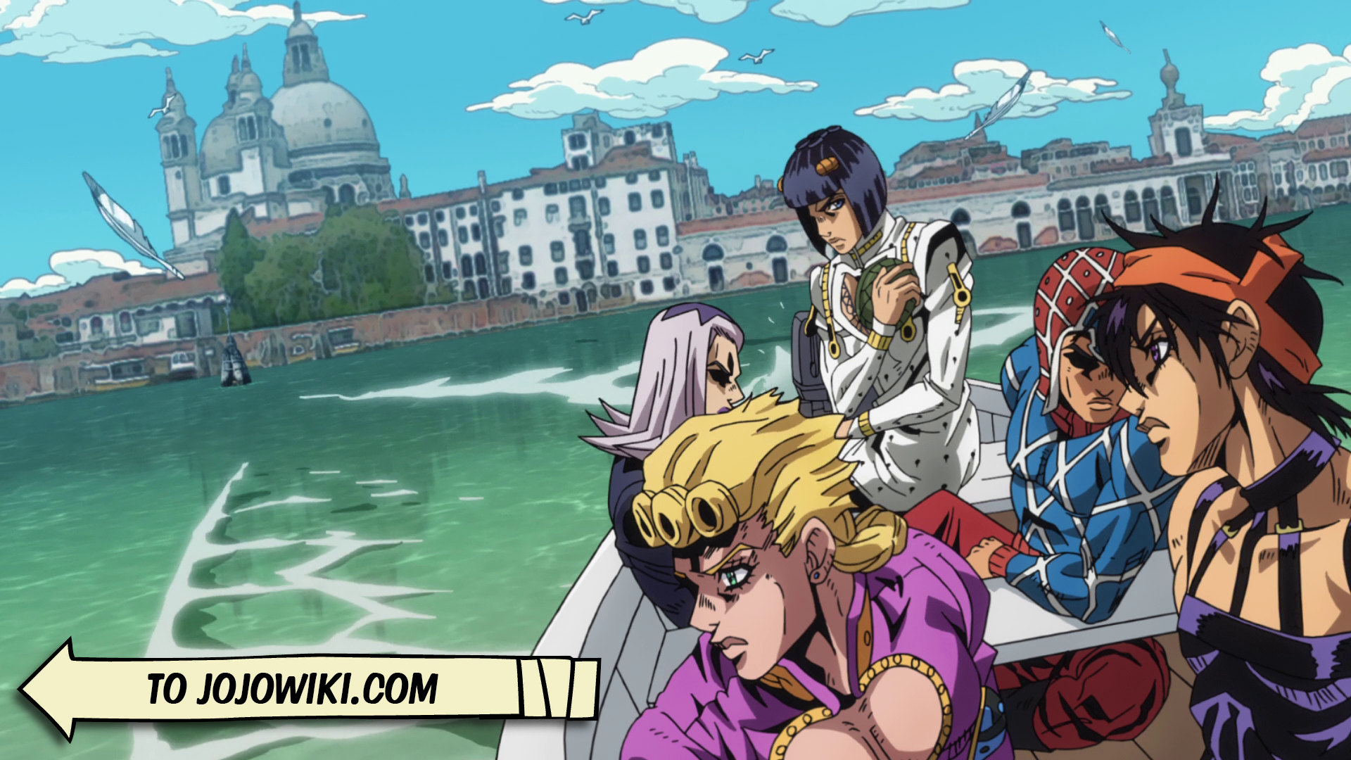 Jojo wiki. Невероятные приключения Джоджо золотой ветер. Неаполь Джоджо. Джоджо золотой ветер Неаполь. Банда из Джоджо золотой ветер.