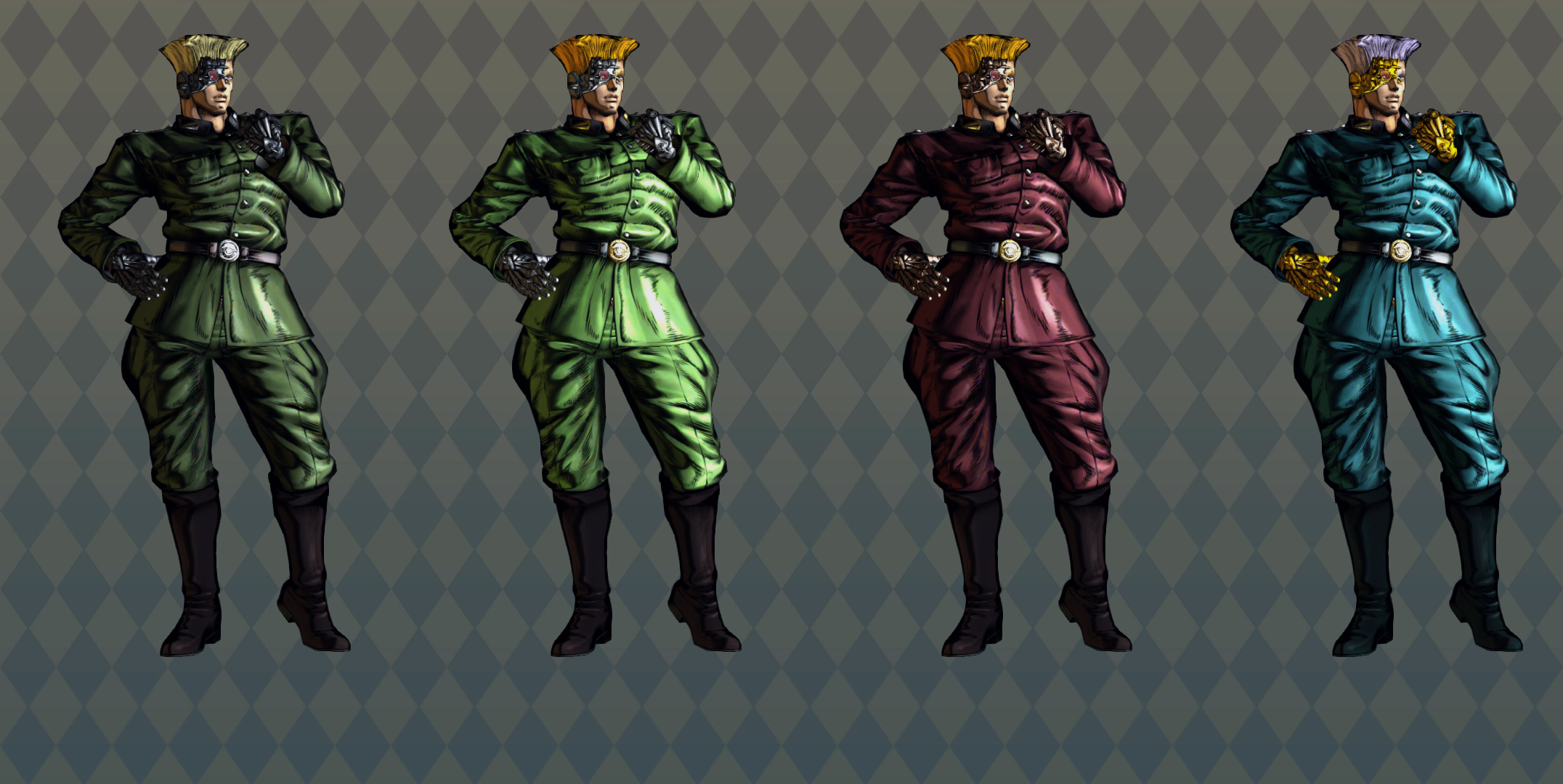 File:Stroheim ASBR Color Alts A-D.png - JoJo's Bizarre Encyclopedia ...