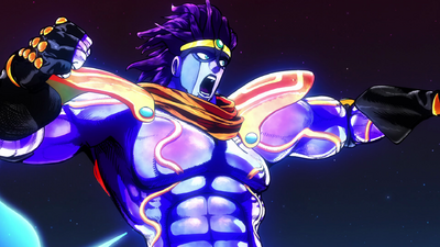 Star Platinum clashing/defeating The World in Heaven's falling down