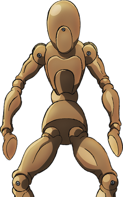 A humanoid jojo's part 4 stand with a sleek and futuristic design, with two  large, metallic hands, and is able to manipulate space and gravity in all  forms, with an astronuatic design