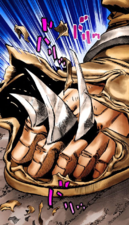 Shards materializing out of Gyro's foot