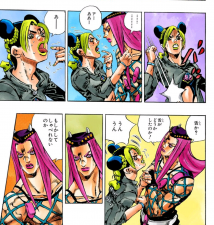 Anasui understanding the communications of Jolyne, from her former disablity