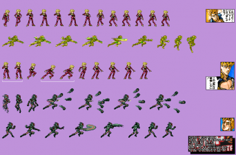 Giorno Giovanna sprite sheet (Support)