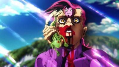 Epitaph appears on Doppio's forehead