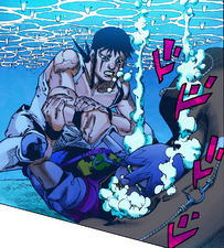 Pinning Jodio down underwater