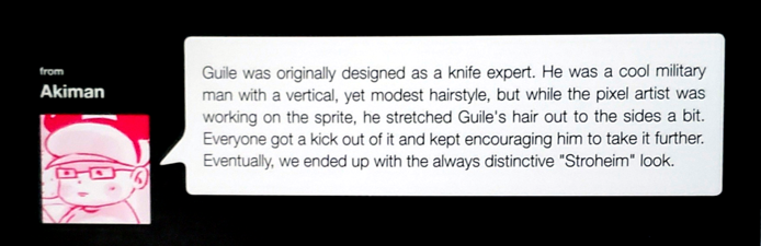 Comment from Akiman in Guile's bio. (Street Fighter X Tekken Artworks)