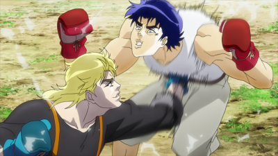 Jonathan y Dio boxeando