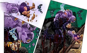 Using his Stand and holding out long enough to give Pesci the chance to kill the gang