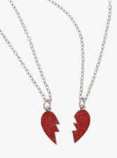 Golden Wind Heart Best Friend Necklace Set