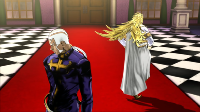 Pucci and Heaven DIO in chapter 10 of story mode
