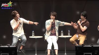 Madono with Kazuyuki Okitsu and Wataru Hatano at TGS 2013