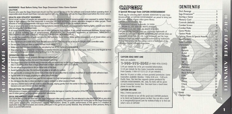 File:JoJo's Bizarre Adventure DC English Manual.pdf