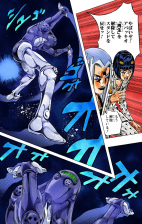 Bucciarati trying persuade Abbacchio to stopping chasing enemy