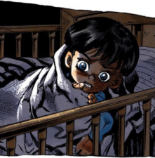 Giorno as an abused toddler