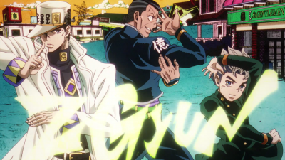 Okuyasu featured in the third opening, Great Days
