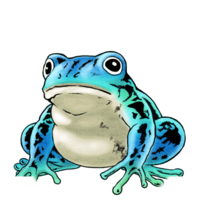 Blue Strengthening Frog