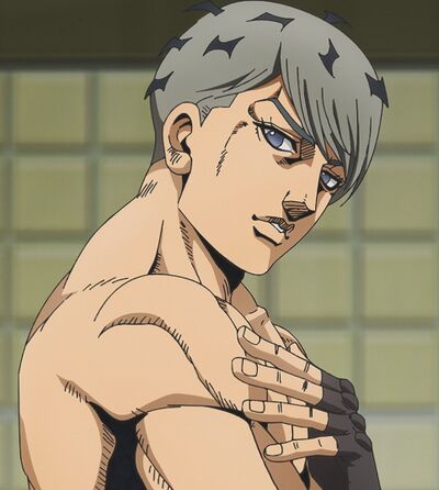 Joseph is doing a JoJo pose and his arms is up showing his armpits