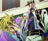 Jotaro threatening Kira.png