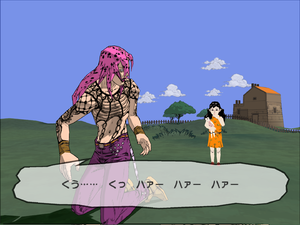 Diavolo stressed out at the sight of a seemingly normal little girl