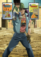 The Oingo Boingo Brothers and their Stands' Egypt 9 Glory Gods cards
