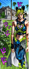 Leaving Romeo's house; Jolyne's final outfit