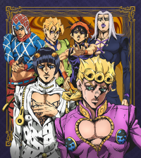Mista with the rest of Team Bucciarati; Golden Wind poster
