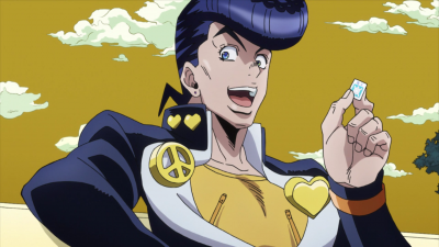 Josuke discusses his plan to collect Kameyu stickers using Harvest