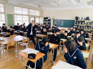 JoJo Posing Lecture at Wajiro Junior High School