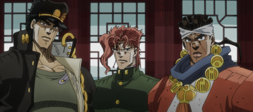 JoJo's Bizarre Adventure: Stardust Crusaders episode 4 – Fear the Table  Fire Clock