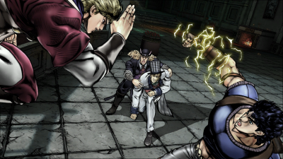 Jonathan facing off against Dio in the new timeline