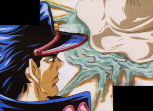 Surrounds N'doul so he can anticipate Jotaro's soon to be attack