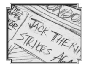 Newspaper headline of Jack the Ripper (Part 3 OVA Timelines)