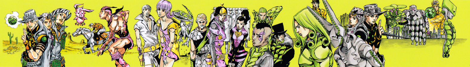 Arte de Coluna dos Volumes de Steel Ball Run