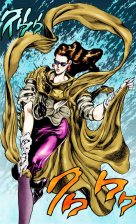 Lisa Lisa performing a Ripple technique with her scarf