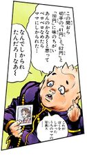 Shigechi with a picture of his mother.