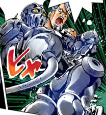 Silver Chariot in a flashback in Vento Aureo
