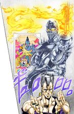 Revealing his Stand, Silver Chariot