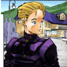 Koichi's first appearance, on his first day of high school