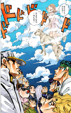 Jotaro and the warriors of Morioh bid Reimi farewell as she ascends into the afterlife