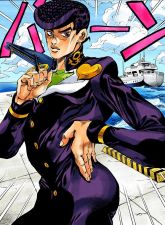 Josuke's last appearance, ready for another day of his high school life