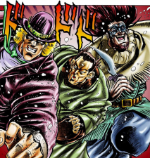 Speedwagon's first appearance in Ogre Street