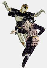 Illuso and Man in the Mirror's model in Vento Aureo