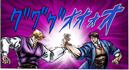 Jonathan and Dio confronting each over