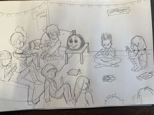 LJ playing cards with the Cope Gang drawn by Chen