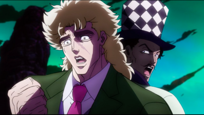 Will and Speedwagon's reaction to Jonathan's "Sunlight Yellow Overdrive" on Bruford