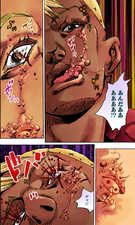 Enquanto seus vasos sanguíneos estouram, Ojiro vê uma aparição do Speed King